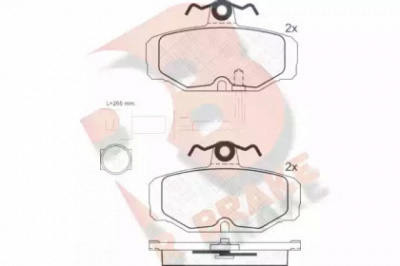 R BRAKE rb0598 -  Комплект тормозных колодок, дисковый тормоз